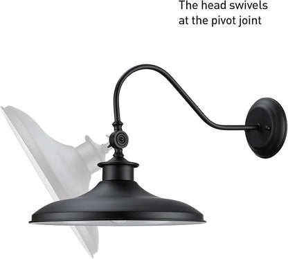 GLOBE Electric 44095 Aedan 1-Light Swivel Wall Sconce, Black Finish