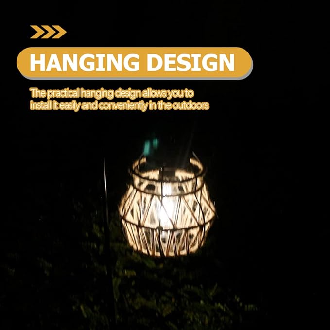 Vintage Solar Lantern Edison Bulb Garden Outdoor Decorative Light Solar Powered Hanging Light for Courtyard Decorative Outdoor Lawn Decorations Lawn