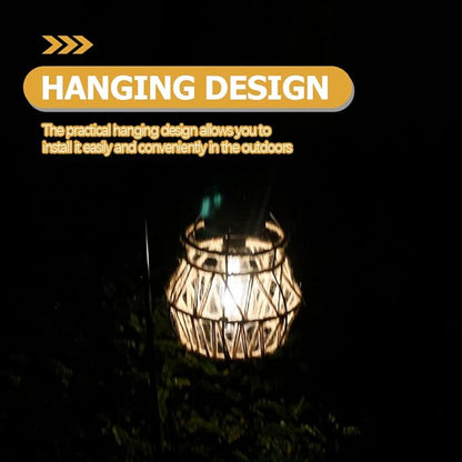 Vintage Solar Lantern Edison Bulb Garden Outdoor Decorative Light Solar Powered Hanging Light for Courtyard Decorative Outdoor Lawn Decorations Lawn