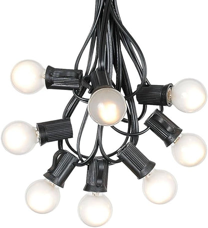 G30 Patio String Lights with 125 Globe Bulbs - Garden Hanging String Lights - Vintage Backyard Patio Lights - Outdoor String Lights - Market Cafe Bistro String Lights - 100 Feet