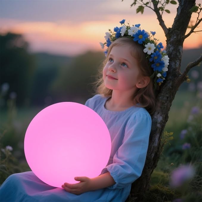 10 In LED Globe Light w/Remote, 16 RGB Colors 4 Modes & 8 Dimmable Brightness LED Ball Light Sphere Lamp | Lumora