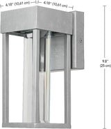 GLOBE Electric 44880 Bowie 1-Light LED Integrated Outdoor Wall Sconce, Galvanized Steel, Bulb Not Included | Lumora