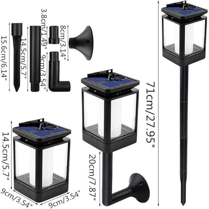 Ulalaza 1Pc Solar Outdoor Lights 12 LED Flickering Flames Torch Light Waterproof Landscape Ligh Auto On/Off Path Lights