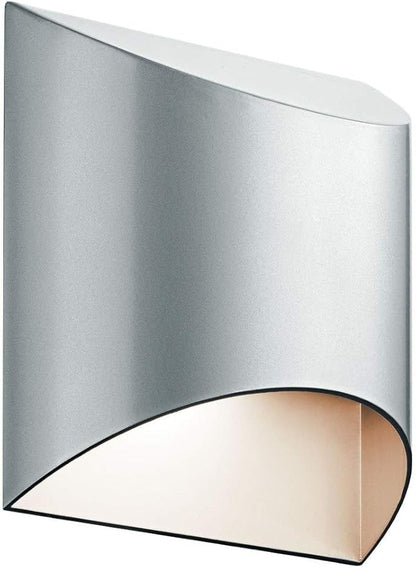 Kichler Wesley 7.5" LED Outdoor 1 Light Wall Light in Platinum