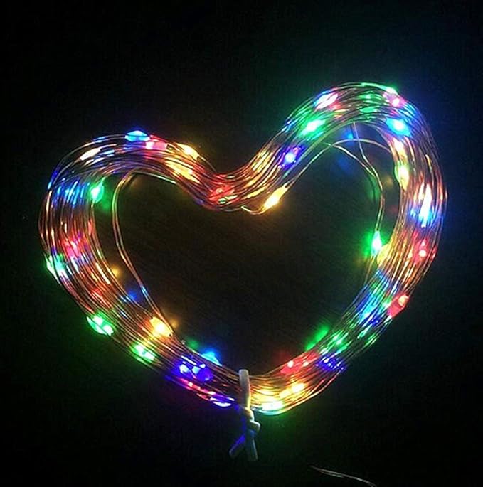woohaha Solar String Lights, 2 Packs 100 LED Copper Wire Lights, Waterproof Fairy Decoration Starry String Lights - 8 Modes, Indoor/Outdoor for Gardens, Patios, Homes, Parties, Multi Color