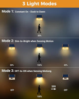 12 Pack Solar Motion Lights for Outside, Waterproof Fence Lights Outdoor, Warm White LED Wall Lights Wireless for | Lumora