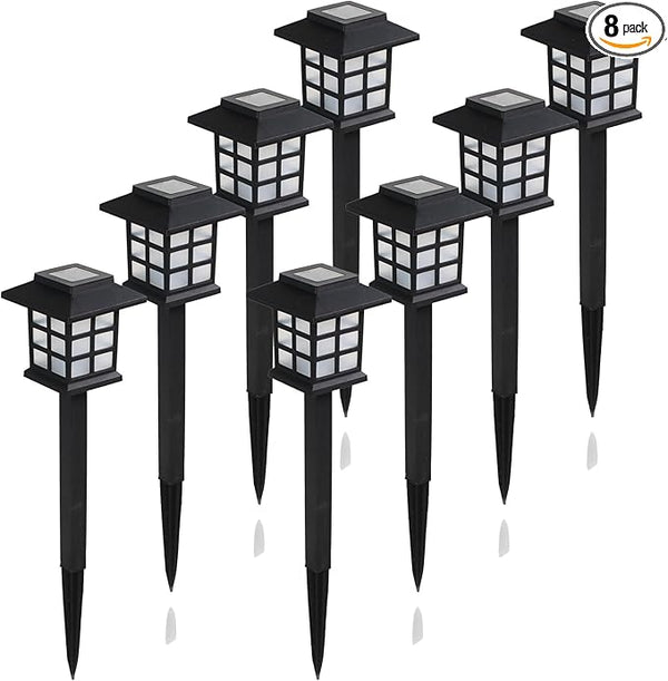 Solar Outdoor Lights,8 Pack LED Light Outdoor Waterproof, Solar Walkway Lights Maintain 8 Hours of Lighting for | Lumora