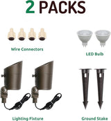 Lumina Lighting® 5W Landscape Lighting 12V Landscape Lights Low Voltage Landscape Spotlights Warm White Waterproof | Lumora