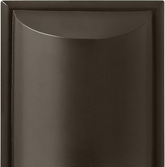 Hinkley Cascade Medium Tall Wall Mount Lantern - Aluminum, 1-Light, Amber Etched Organic Rain Glass, Dark Sky - Bronze Finish