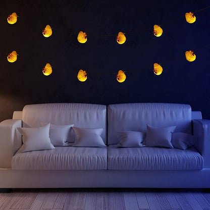 Uonlytech Thanksgiving String Lights Chicken Lamp String LED Fall Lights for Autumn Harvest Halloween Party Decor
