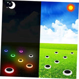 ARTIBETTER 4Pcs RGB Colorful Solar Ground Plug Lights Outdoor Solar Pathway Lamps for Garden Lawn Driveway Easy | Lumora