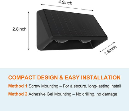 Solar Fence Lights Outdoor 8-Pack, 3000/4000/6000K & 8 RGB Colors, IP65 Waterproof LED Fence Lights Solar Powered, 100 Lumens Outdoor Light for Yard, Patio, Deck, Wall, Stair, Step, Railing (2PK)