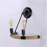 Vintage Retro Loft Rope Wall Lamp Bedroom Bedside Aisle Corridor Pub Balcony Bar Club Cafe Light Indoor Wall Sconce | Lumora