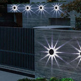 2pcs Solar Powered Wall Lights Outdoor Garden Patio Yard Plastic Solar Lamps White Light for Fence Pathway Lighting | Lumora