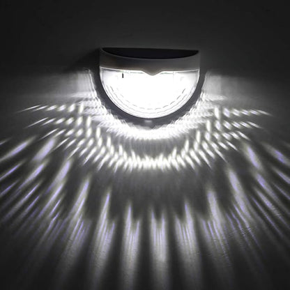 Semi Circle Solar Light, EpicGadget 6 LED Solar Light Fence Path Light Sensor Wall Outdoor Garden Patio Light (2 Pieces)