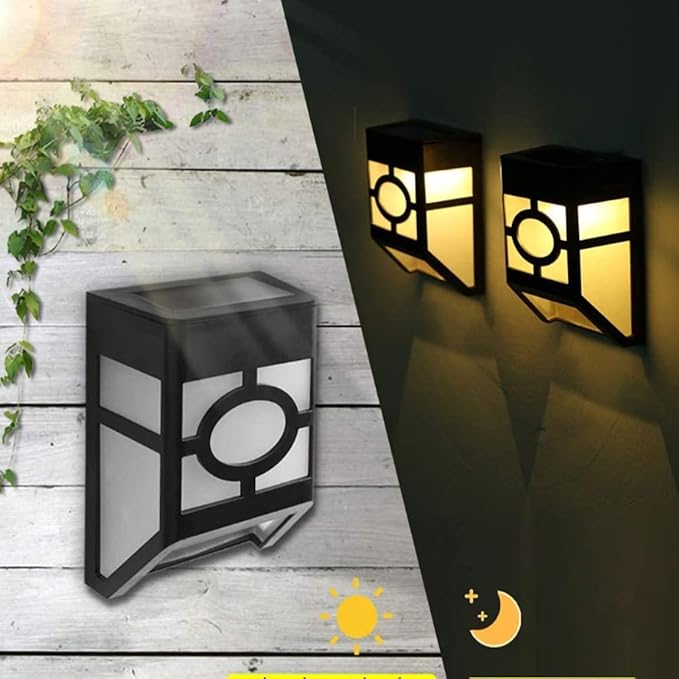 Ulalaza 4Pcs Solar Decking Lights RGB+ Changing Solar Step Lights Outdoor Waterproof Stair Lights for Fence, Deck | Lumora