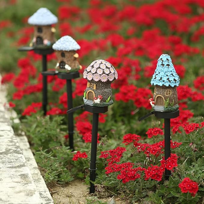 Solar Pathway Lights Outdoor, Waterproof Christmas Solar Lights for Yard, Garden, Patio, Pathway Decor, Warm LED Solar Powered Path Light for Landscape Lighting, Energy Saving Holiday Decoration, Blue
