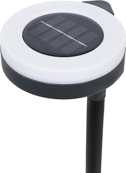 Alpine Corporation 15" Tall Outdoor Solar Pathway Light with 13 Warm White SMD 3.5LM LED for Patio, Lawn, Yard, and Garden, Black - Set of 3