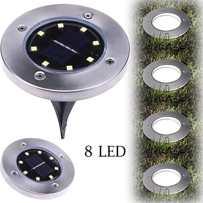 Generic 12 Pack Gardern Solar Ground Deck/Pathway/Ground Light, Black | Lumora