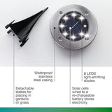 Bell+Howell Swivel Disk Lights Solar-Powered In-ground 8-LED Flat & Landscape Lighting for Outdoor, Yard, Garden & | Lumora
