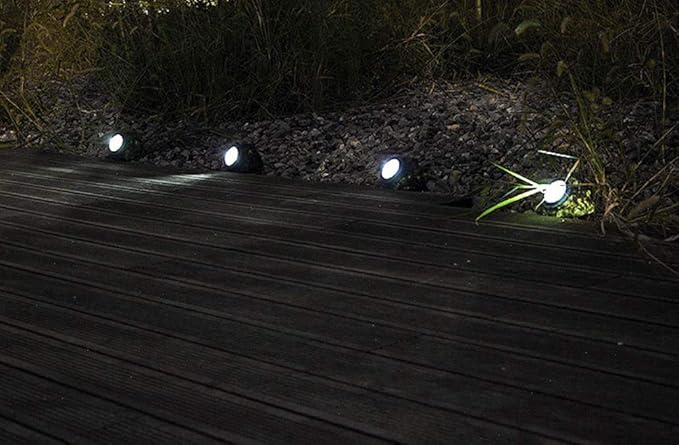 Solar Powered Rock Lights Outdoor Solar Garden Rock Light Outdoor 4LED Solar Powered Rock Stone Spotlight for Gardens Pathway Patio Yard Driveway Tree Pool Porch Deck Landscape,2 Pack
