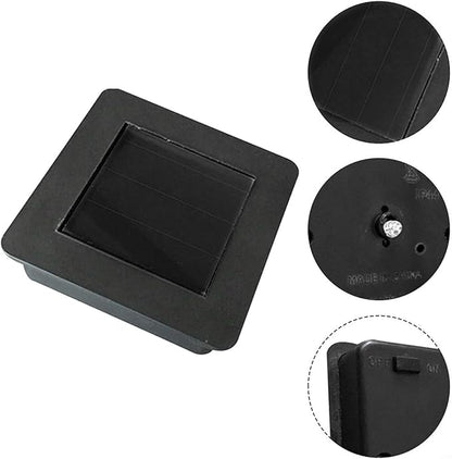 Solar Lantern Light Replacement Top, Square Solar Light Battery Box Square Solar Lamp Accessories for Garden Patio Walkway Yard(4pcs)