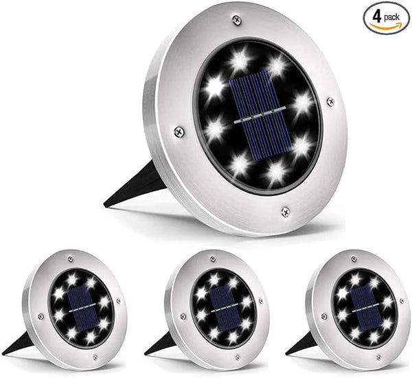 INCX Solar Lights for Outside, 4 Pack Solar Light Outdoor Waterproof, Garden Lights Landscape Lighting for Lawn | Lumora