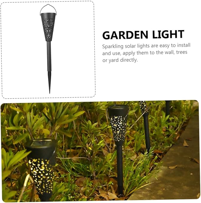Solar Yard Lights Waterproof Outdoor Solar Pathway Lights Warm White Lawn Lighting for Garden Patio Landscape Decor