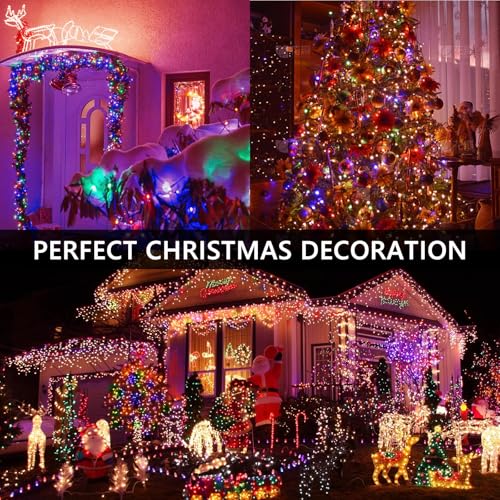 BHCLIGHT 100FT 2000LED Cluster Christmas Lights with Remote, Multicolor