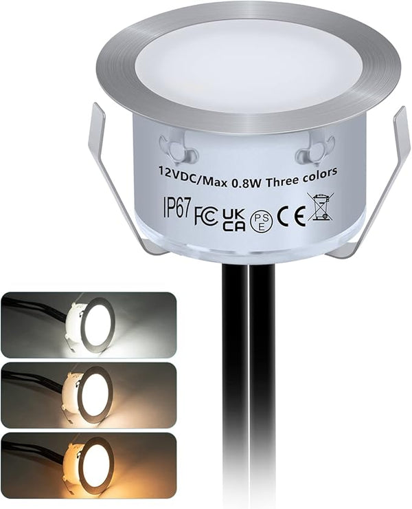 HIBOITEC Recessed LED Deck Light Kits, 1-Pack Recessed Deck Lighting IP67 Waterproof Patio Lighting for Garden | Lumora