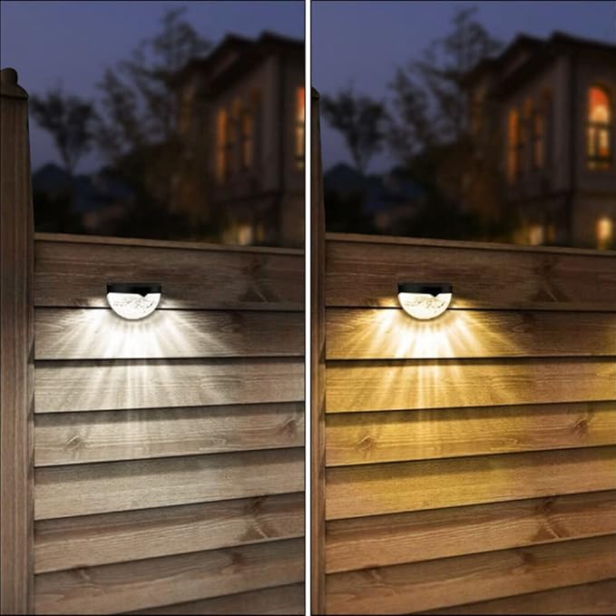 anso Solar LED Wall Light Home Garden Fence Yard Path Decor Street Lamp Waterproof (Warm White,Black) | Lumora