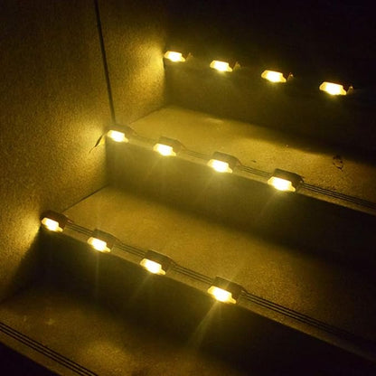 MODOAO Solar Deck Lights Solar Step Lights Waterproof Led Solar Lamp Led Solar Fence Lamp for Patio, Stairs,Garden Pathway, Fences and Path and Driveway (16 Pack)