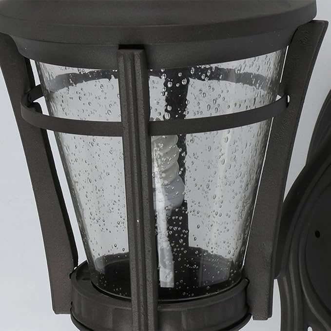 Modern Black Outdoor Wall Sconces,Retro Industrial Lights,Die- Alumiexpression Artistique M Villa Fence Door Pillar Lamp,with S Lampshade Garden Light Front Porch E26/27 Base