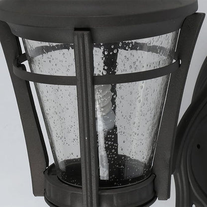 Modern Black Outdoor Wall Sconces,Retro Industrial Lights,Die- Alumiexpression Artistique M Villa Fence Door Pillar Lamp,with S Lampshade Garden Light Front Porch E26/27 Base