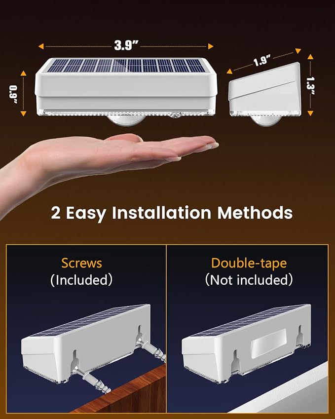 Solar Fence Lights Outdoor, 12 Pack, 50LM Ultra Bright, 10 Colors & 12 Lighting Modes Solar Deck Lights, IP65 Waterproof, Dusk-to-Dawn Solar Powered Fence Light for Patio, Railing (White)