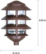 Nuvo Lighting SF76/633 Transitional One Light Post Mount in Bronze/Dark finish - Outdoor Path Light | Lumora