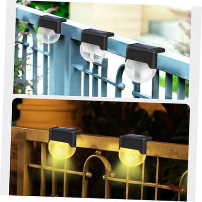 LIFKOME Solar Powered Outdoor Stair Lamp Warm LED Lighting for Fence Handrail Garden Pathway Easy Installation