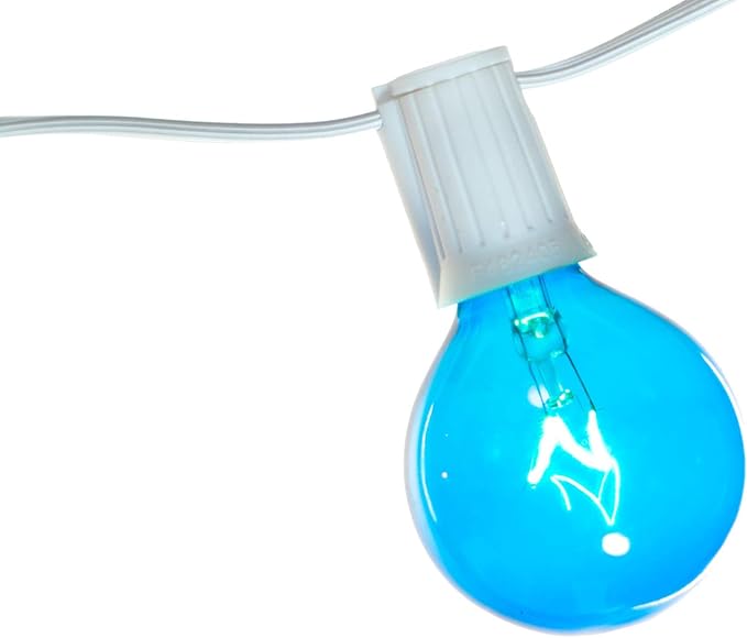 EST. LEE DISPLAY L D 1902 Indoor ＆ Outdoor G50 Globe Light Bulbs, Transparent Colored Glass, Incandescent, Steady | Lumora