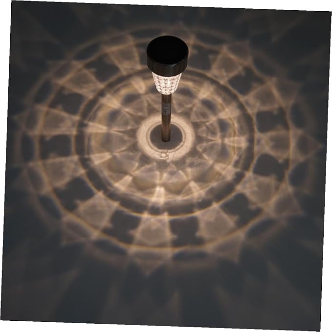 BESPORTBLE Waterproof Solar Garden Light Outdoor LED Stainless Steel Lawn Path Lamp with Ground Spike Solar Yard Lighting for Patio and Landscape