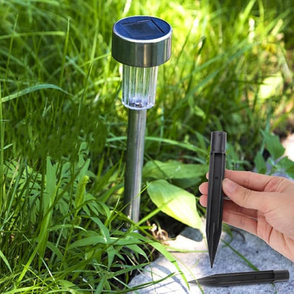 Solar Light Replacement Stakes with Extension Tubes and Connectors for Outdoor Landscaping Path Lights Weather-Resistant Garden Lighting Accessories 12.20In
