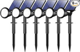 WELALO Solar Spot Lights Outdoor Waterproof IP65, 6 Pack 4 Lighting Modes Solar Powered Landscape Spotlights with | Lumora