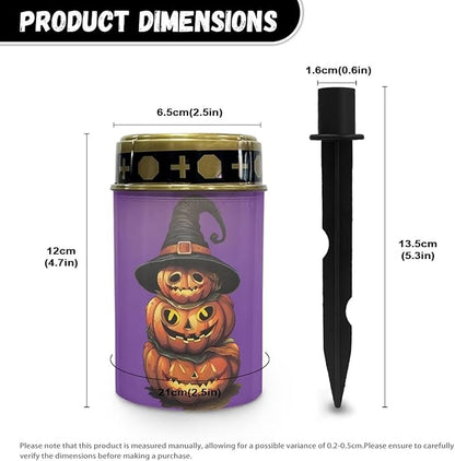 Pumpkin Print Cemetery Solar Light Waterproof Solar Garden Light Halloween Decoration Light Decorative Solar Ligths Outdoor for Yard Path Walkway