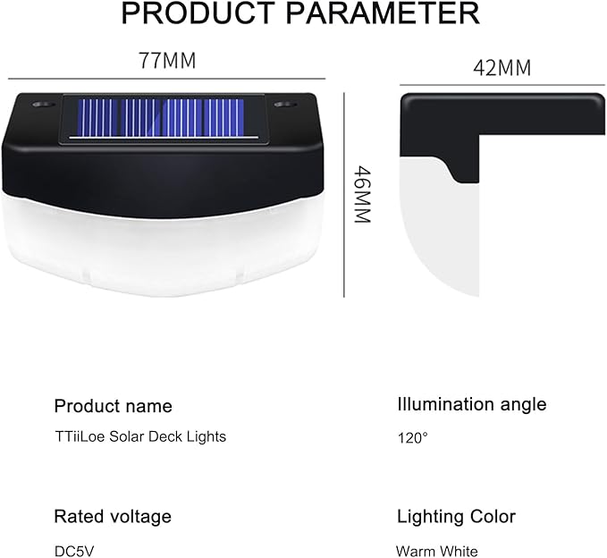 LED Solar Step Lights, 8 Pack Solar Deck Lights Outdoor IP65 Waterproof Pool Side Lighting Decor for Stairs Fence | Lumora