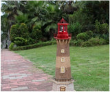 LED Solar Powered Lighthouse, 360 Degree Rotating Lamp Courtyard Decoration Waterproof Garden Smoke Towers Statue | Lumora