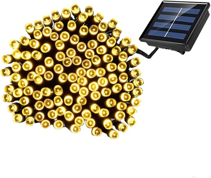Solar Powered LED String Lights Warm White Beads Decorative Outdoor Garden Patio Lawn Fairy Lighting for Wedding | Lumora