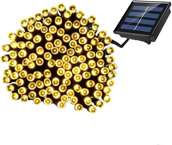 Solar Powered LED String Lights Warm White Beads Decorative Outdoor Garden Patio Lawn Fairy Lighting for Wedding | Lumora