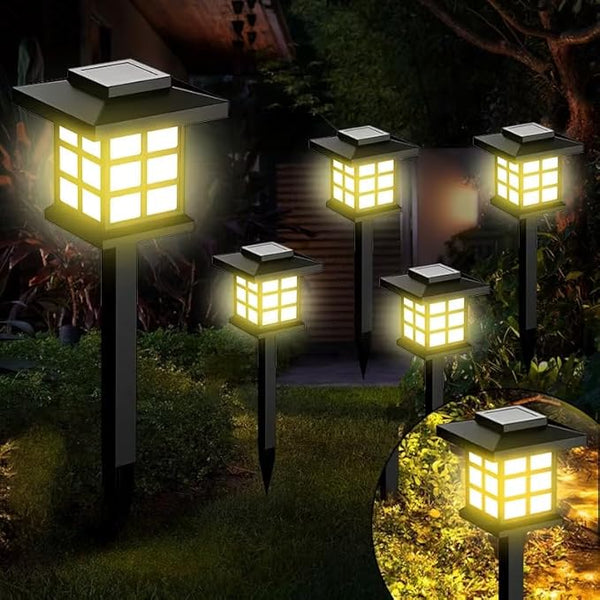 Solar-Powered Small House Lights, Outdoor Lawn Lights, IP55 Waterproof Ground-Mounted Plug-in Lights Landscape | Lumora