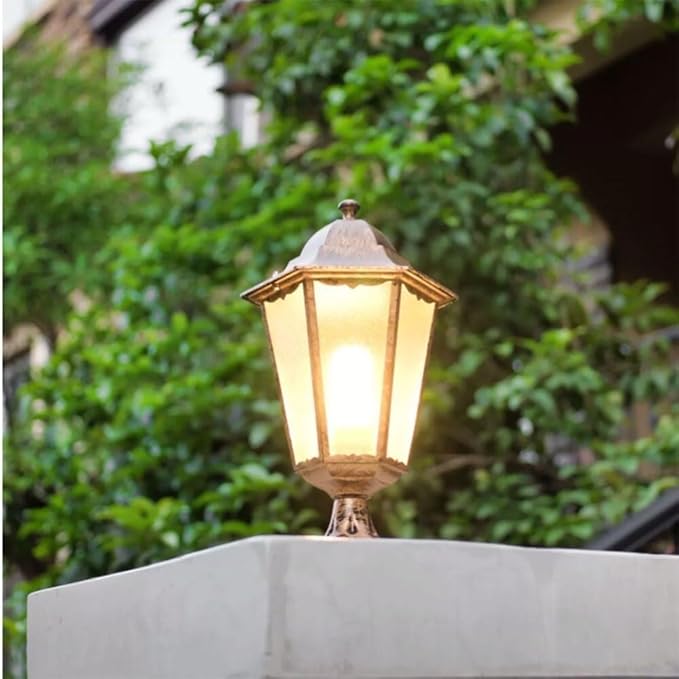 European Style Wall Lights Outdoor Landscape Post Head Light Fixture Exterior Garden Courtyard Yard Patio Column | Lumora