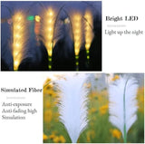 HUSSAIN Solar Garden Fairy Light, Reed Fiber Optic Light, Outdoor Solar Garden Lights Waterproof LED for Patio Yard | Lumora