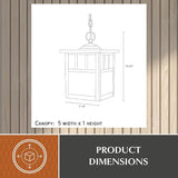 VAXCEL Mission 1 Light Bronze Outdoor Lantern Pendant Honey Glass | Lumora